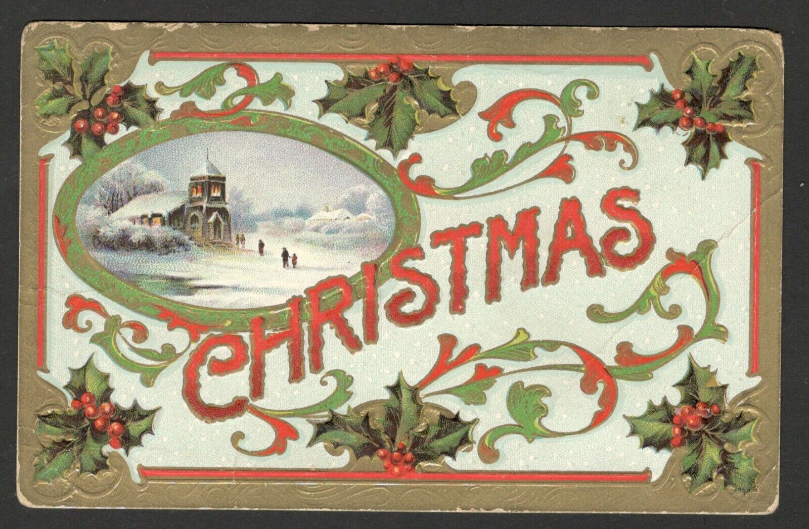 GERMANY - Old Christmas greetings postcard -  (11)