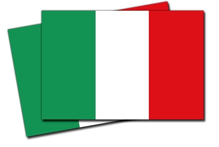 Italian FLAG Italy 3 inch VINYL DECAL BUMPER STICKERS 4 Pack
