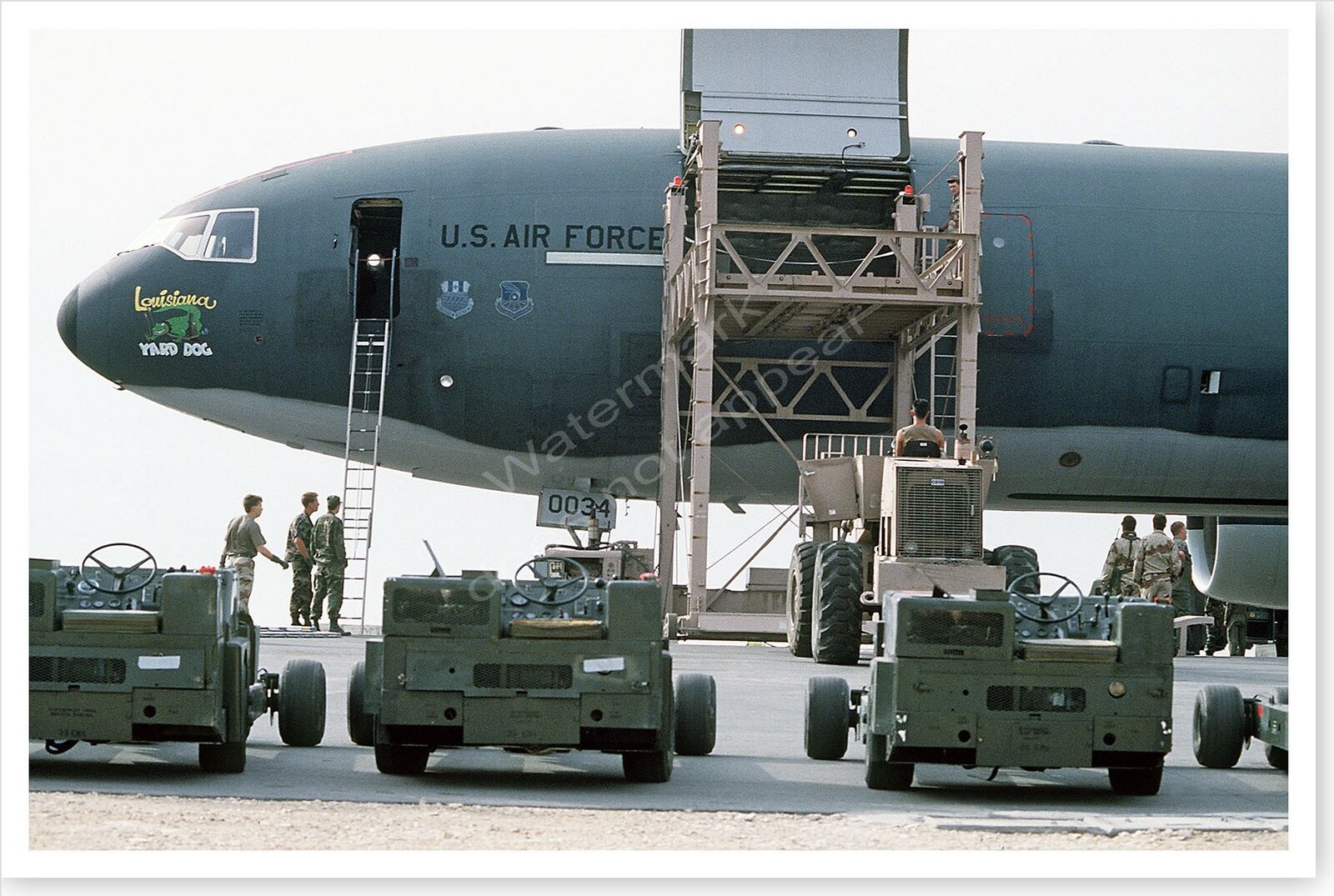Bomb Lifts Being Loaded On KC-10A Extender Operation Desert Storm 8 x 12 Photo