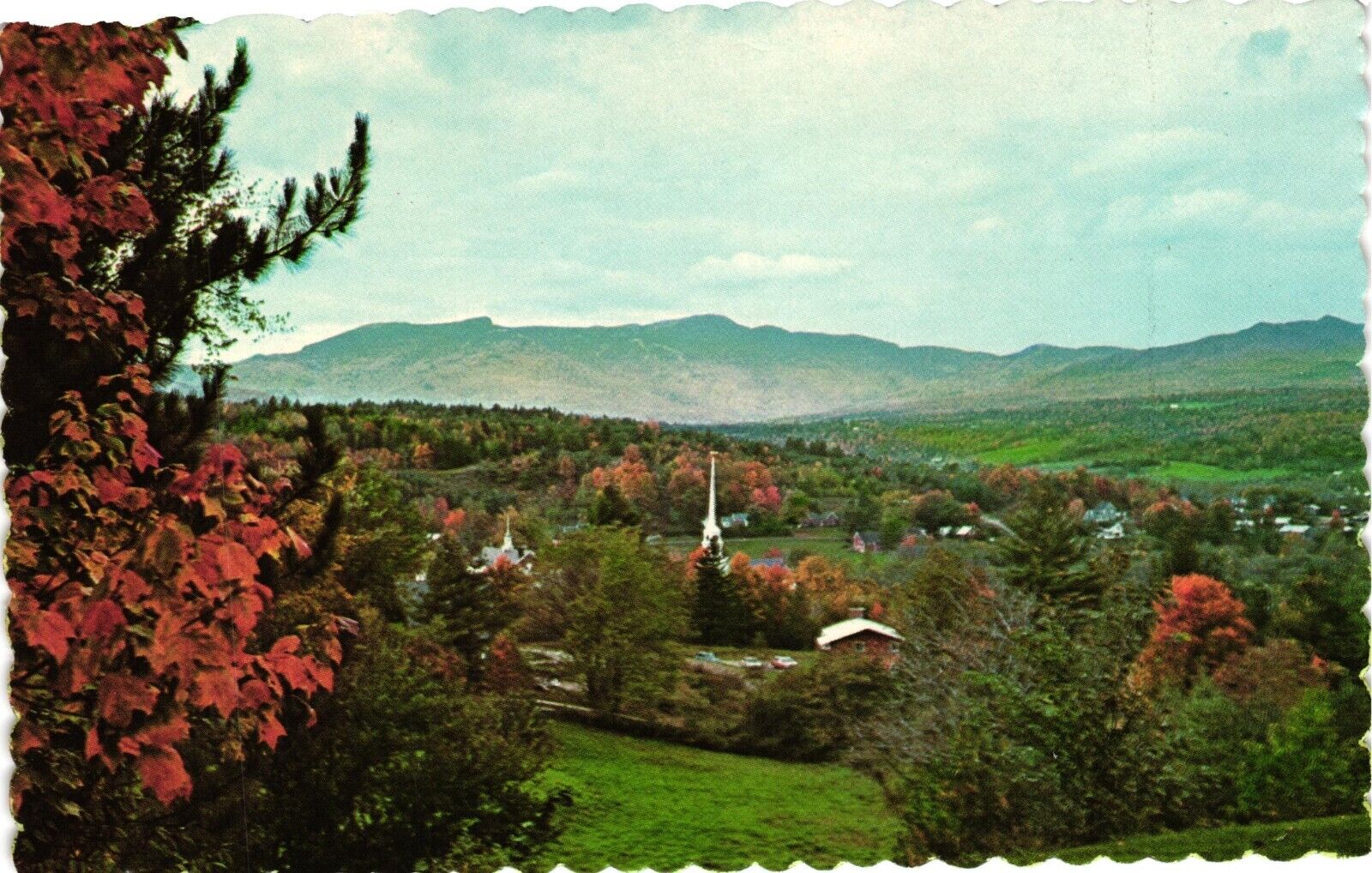 Stowe Ski Resort And Mount Mansfield Vermont Vintage Postcard c1960 Unposted