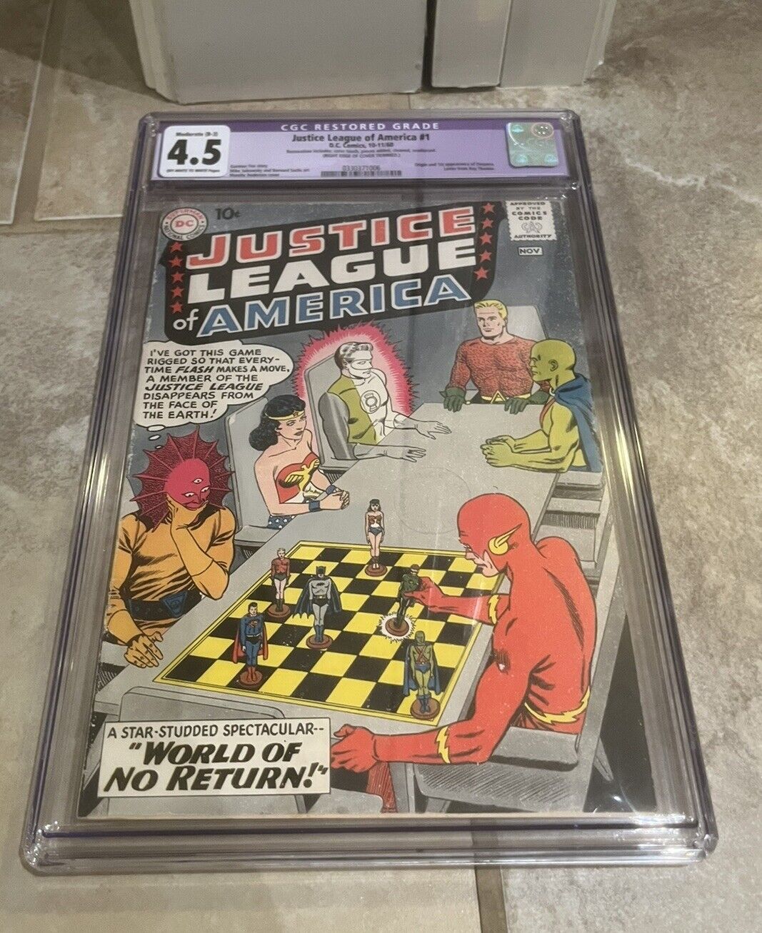 Justice League of America #1 (DC: 1960) 1st Despero VG+ CGC Restored 4.5