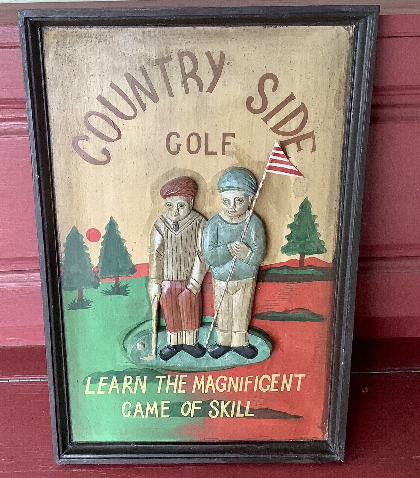 Wooden Country Side Golf Sign