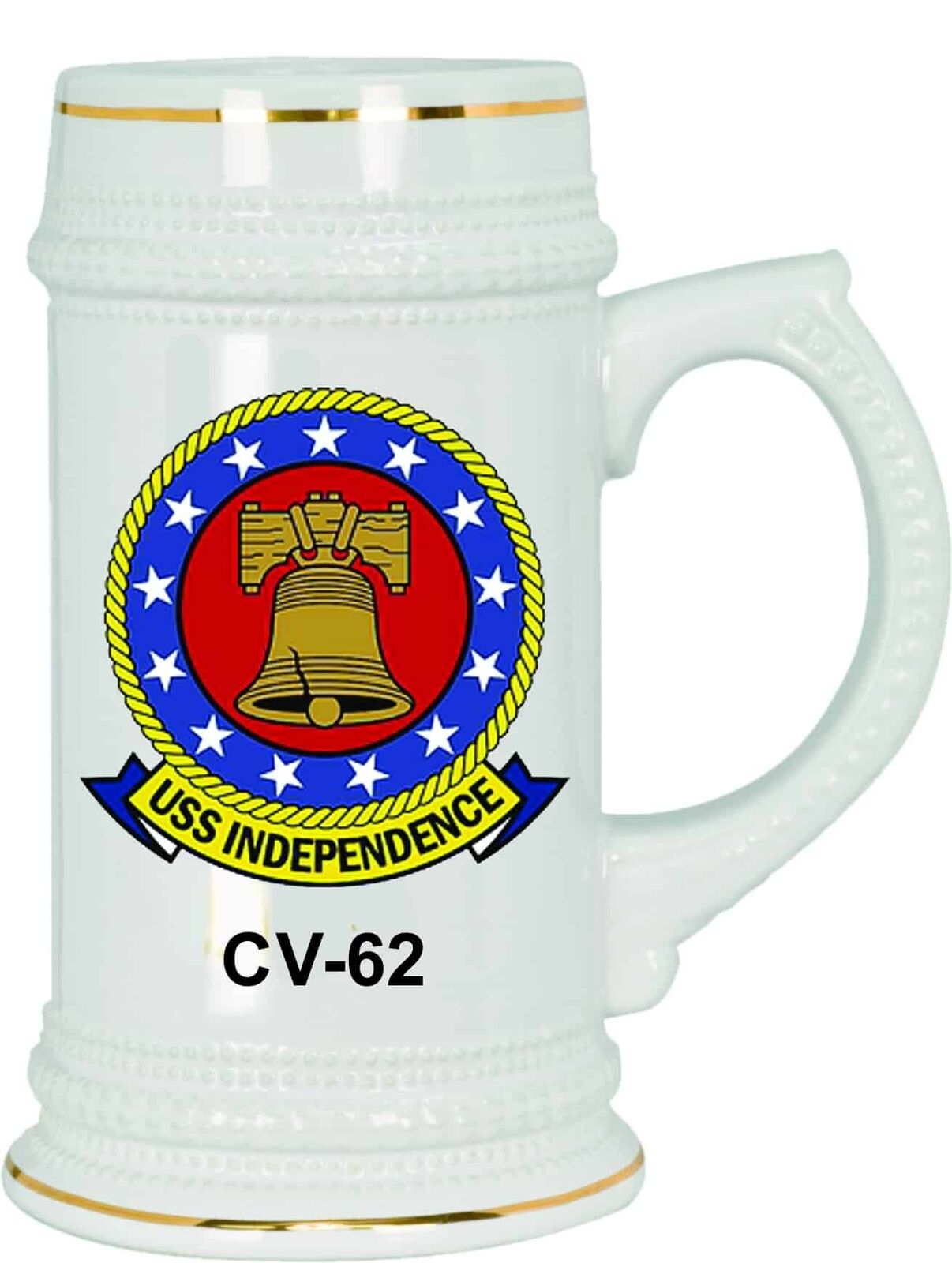 USS Independence CV-62 Stein, Ceramic, 18 ounces, Navy gift