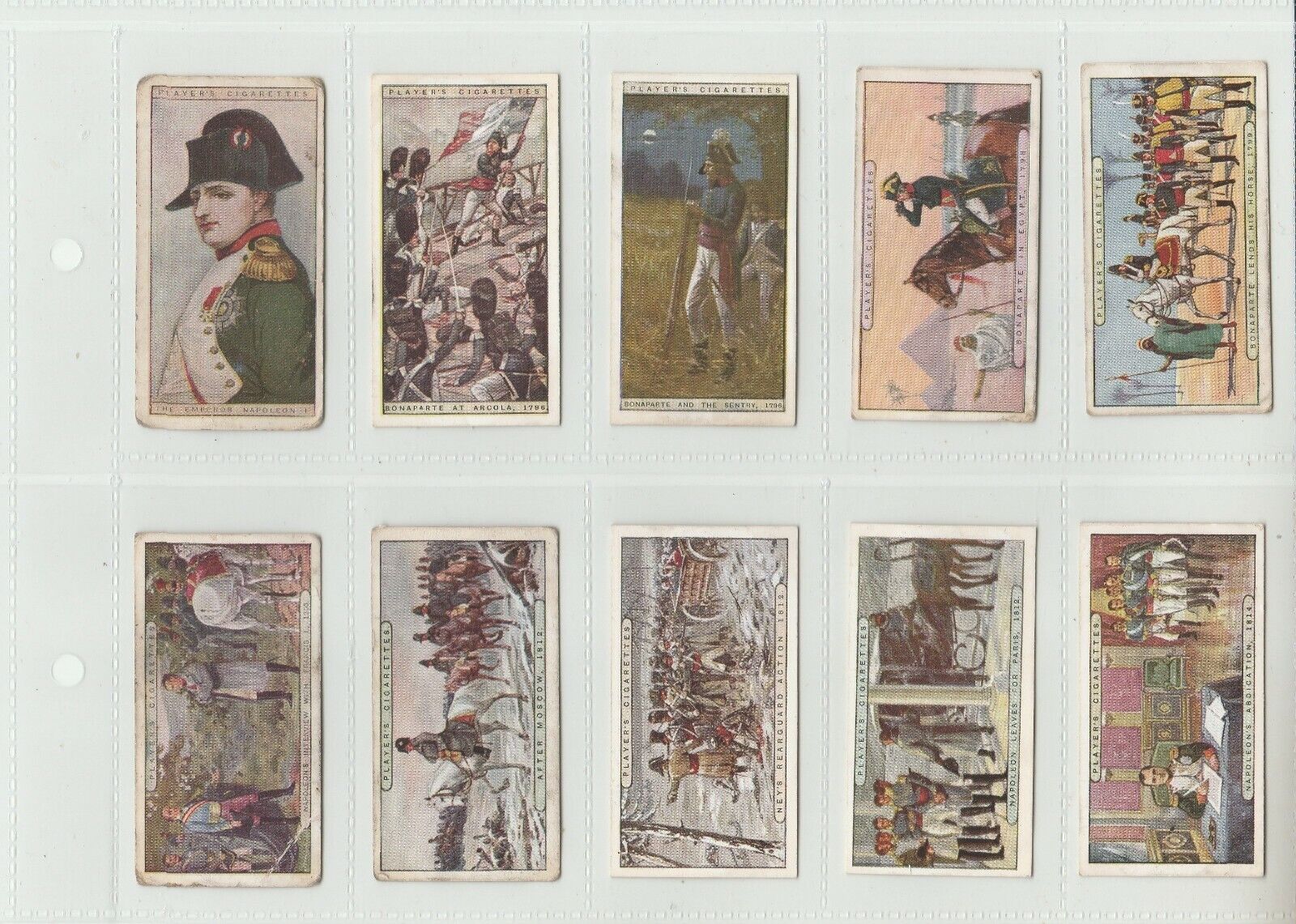 1916 JOHN PLAYER & SONS - NAPOLEON (10/25 CARDS) 