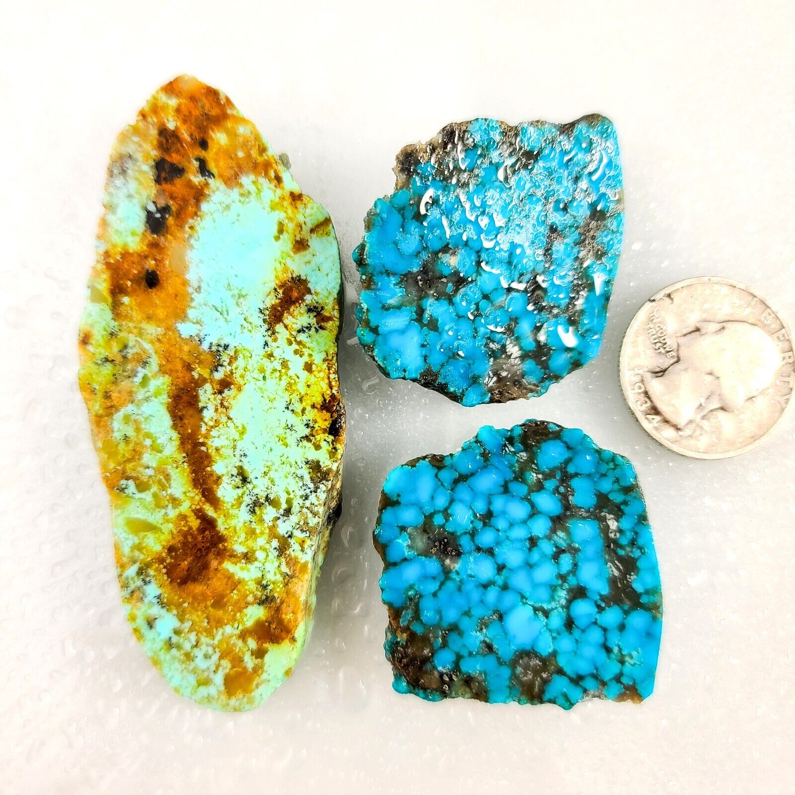 GS269 Turquoise Rough Mixed slabs 48.7 grams