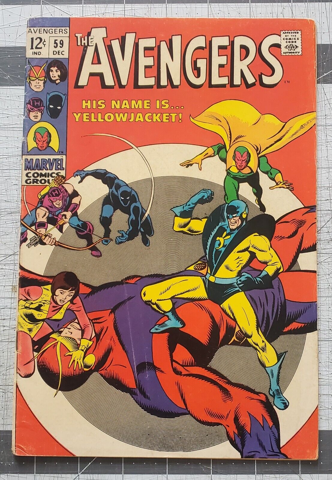 Avengers #59 (Marvel, 1968) 1st Appearance Of Yellowjacket VG Plus