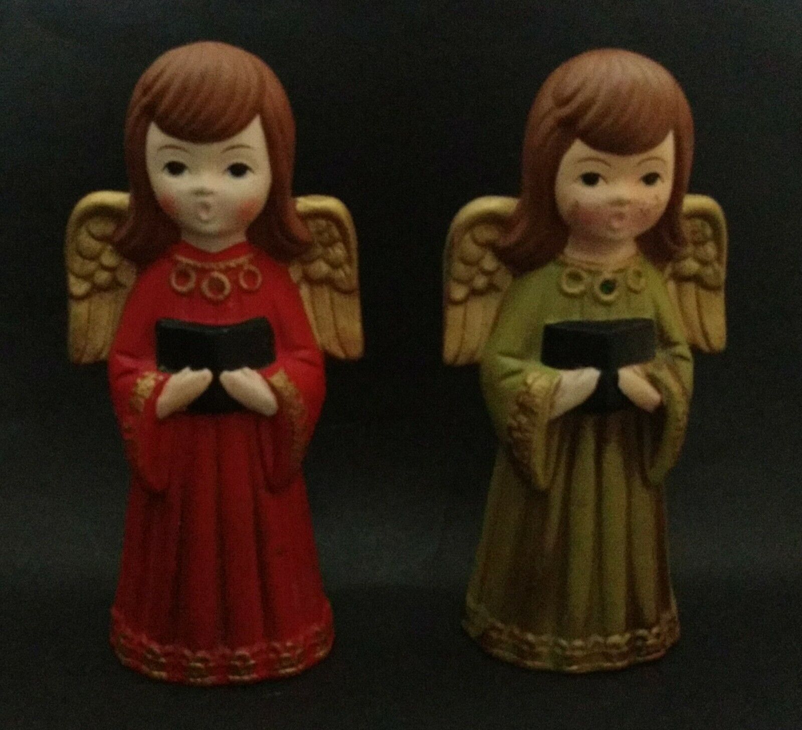 Pair of Vintage Homco Chalkware Angels