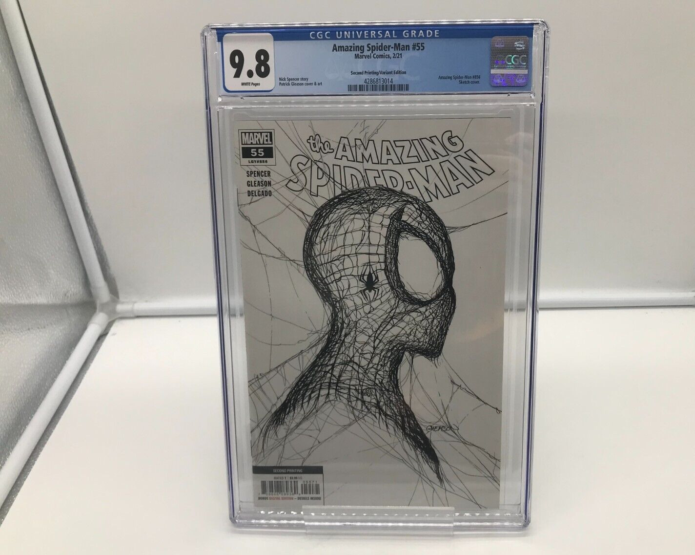 Amazing Spider-Man #55 CGC 9.8 2nd Print 1:50 Variant Sketch Gleason Marvel 2021