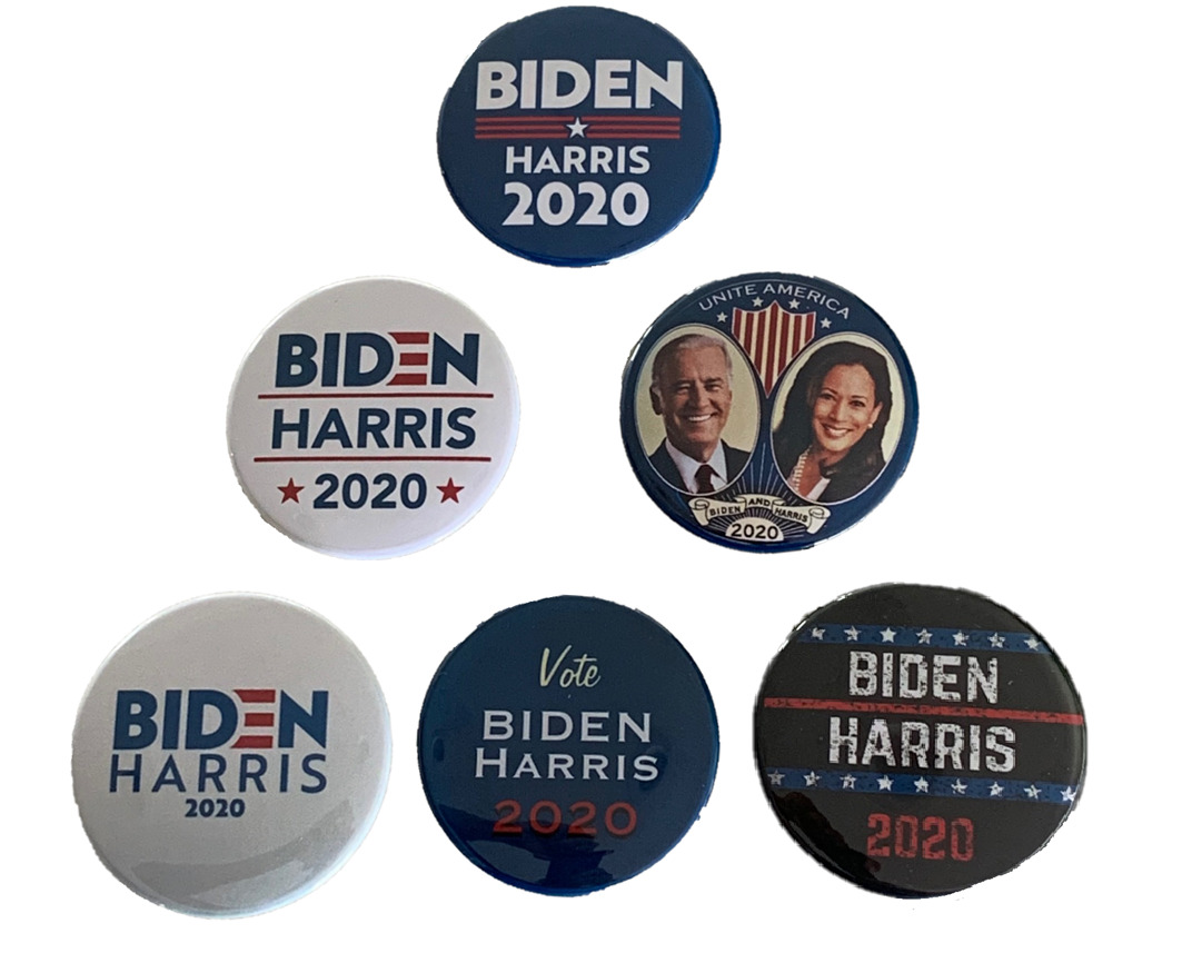 Biden/Harris 2020 (Set of 6 Buttons) - Joe Biden & Kamala Harris (2.25\