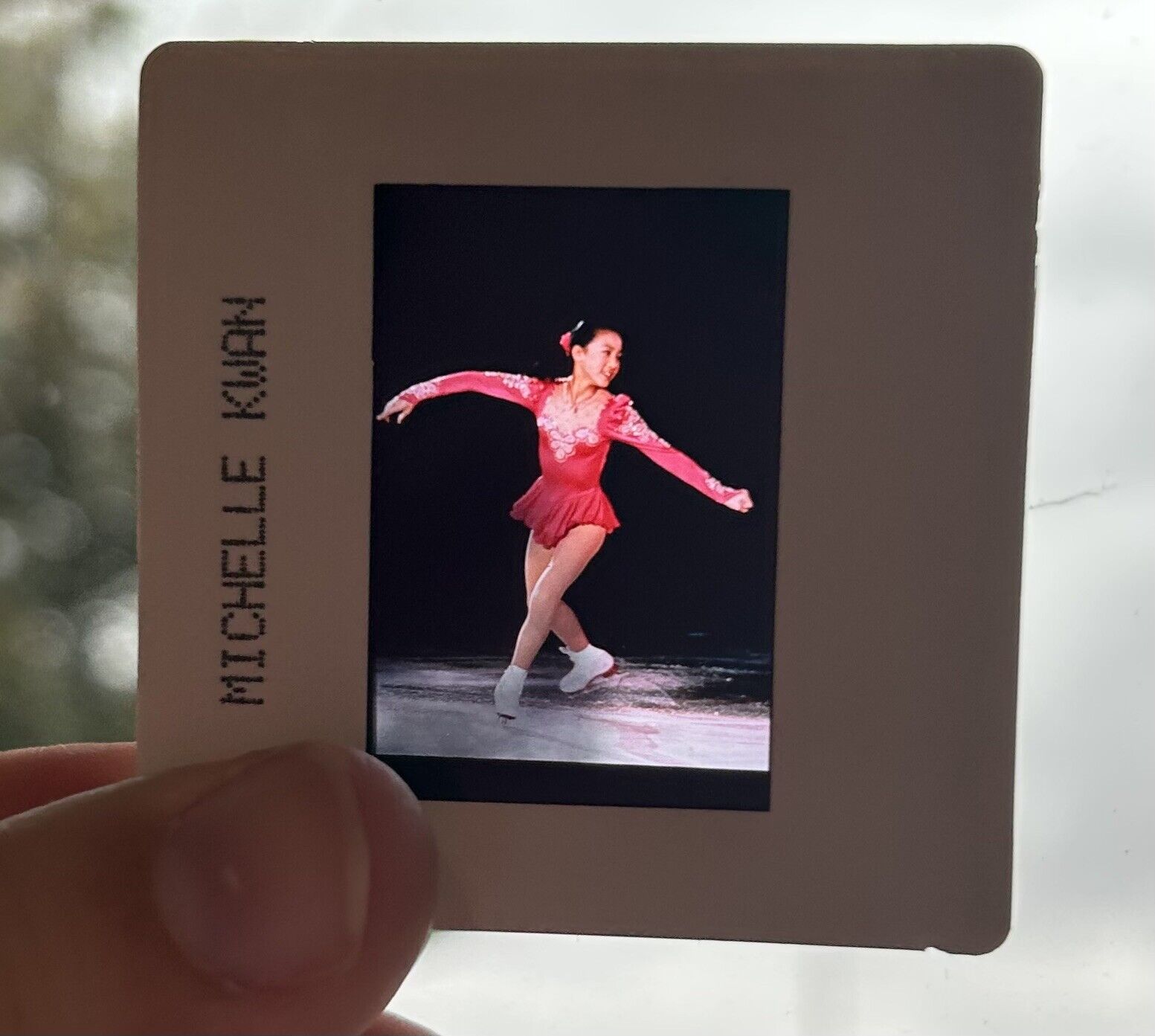 Vintage Michelle Kwan Ice Skater 35 mm Slide Photo Press Release  35mm