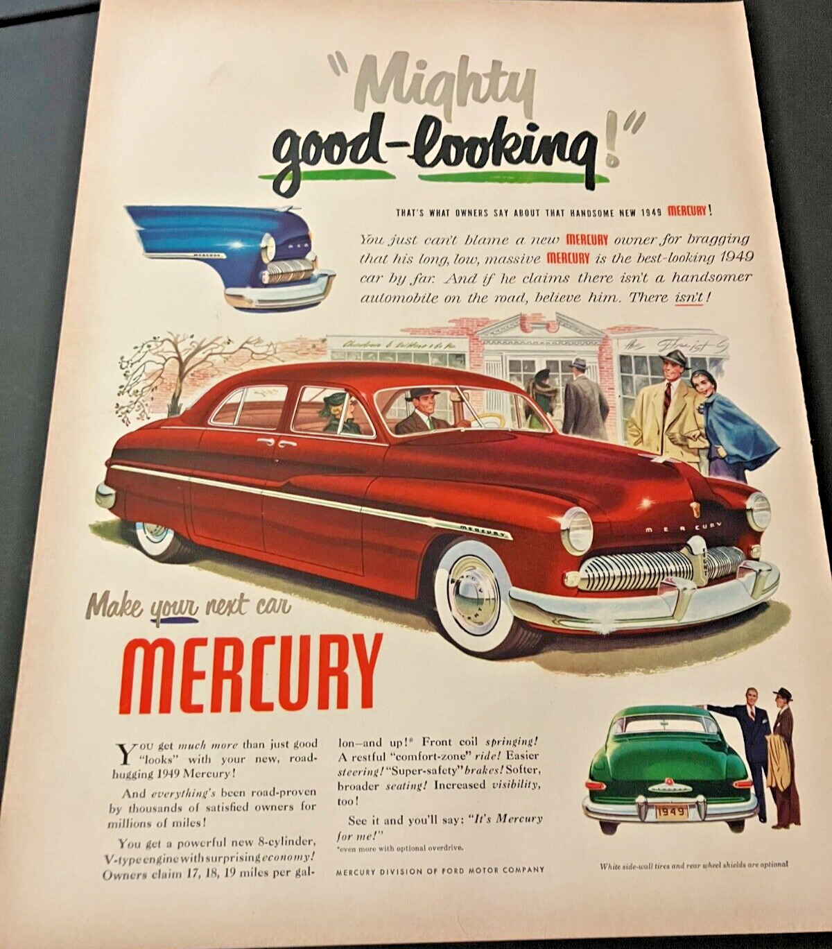 Red 1949 Mercury 