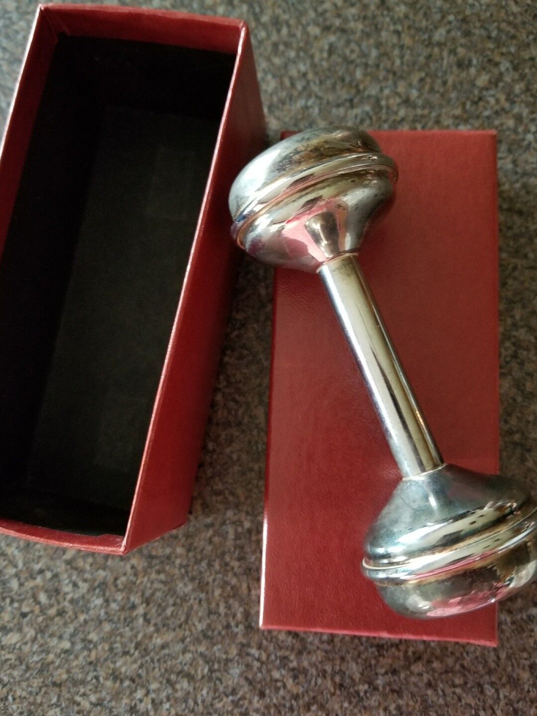 Vintage Baby Rattle ~ Silver Plated ~ Original Box ~ 4\