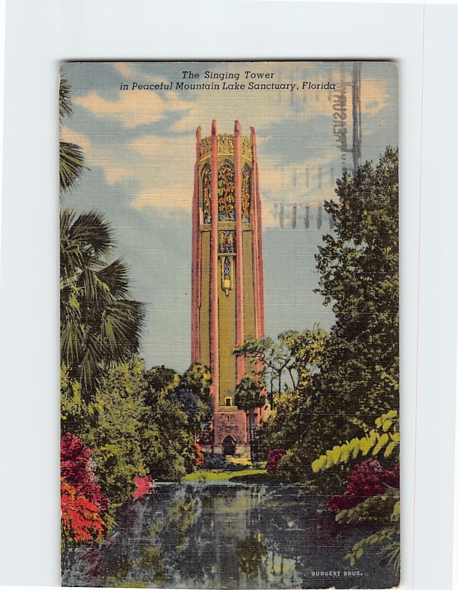 Postcard Singing Tower Lake Wales Florida USA