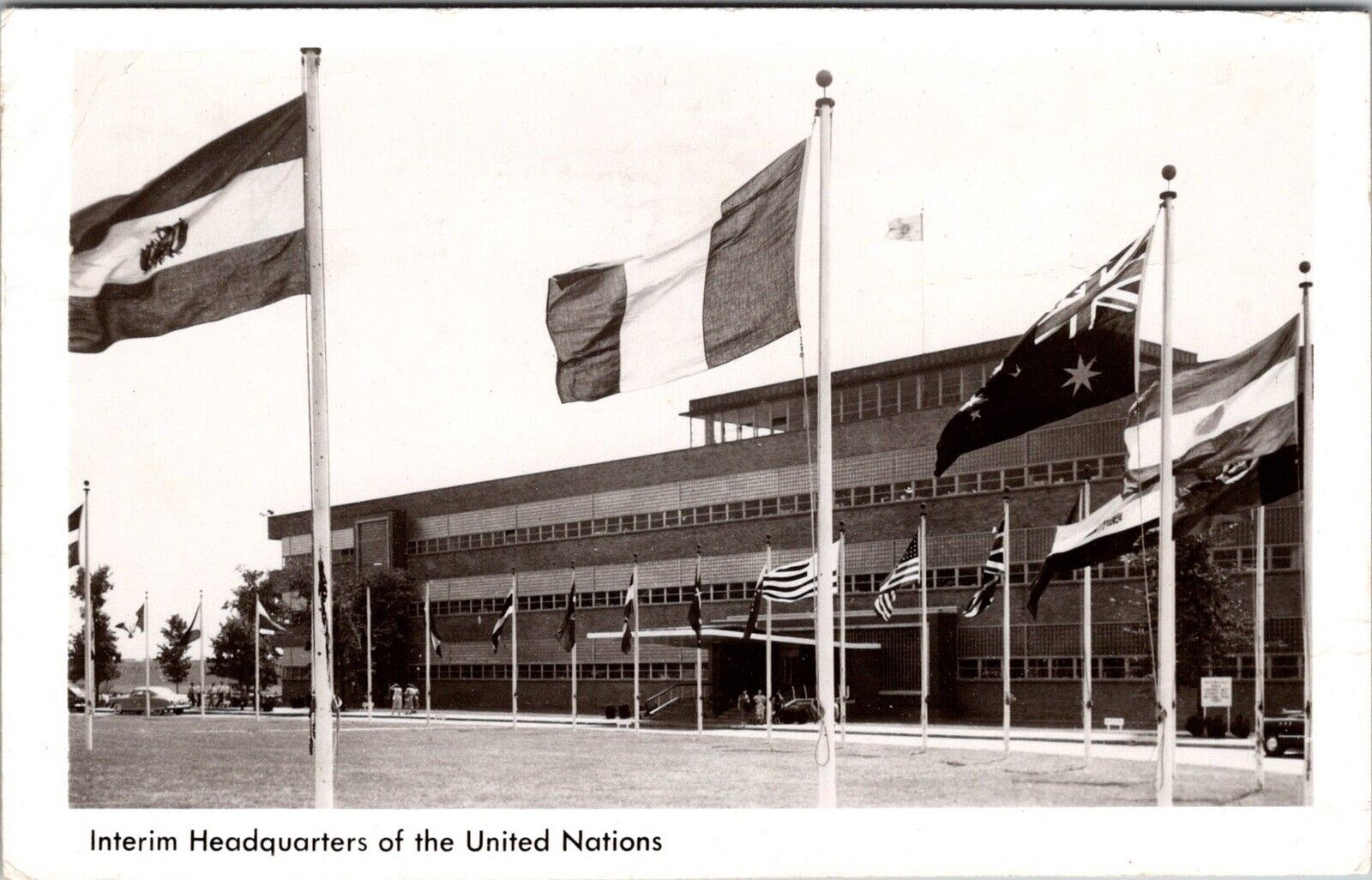 Interim Headquarters United Nations Black White Rppc Posted 1951 Postcard KA13