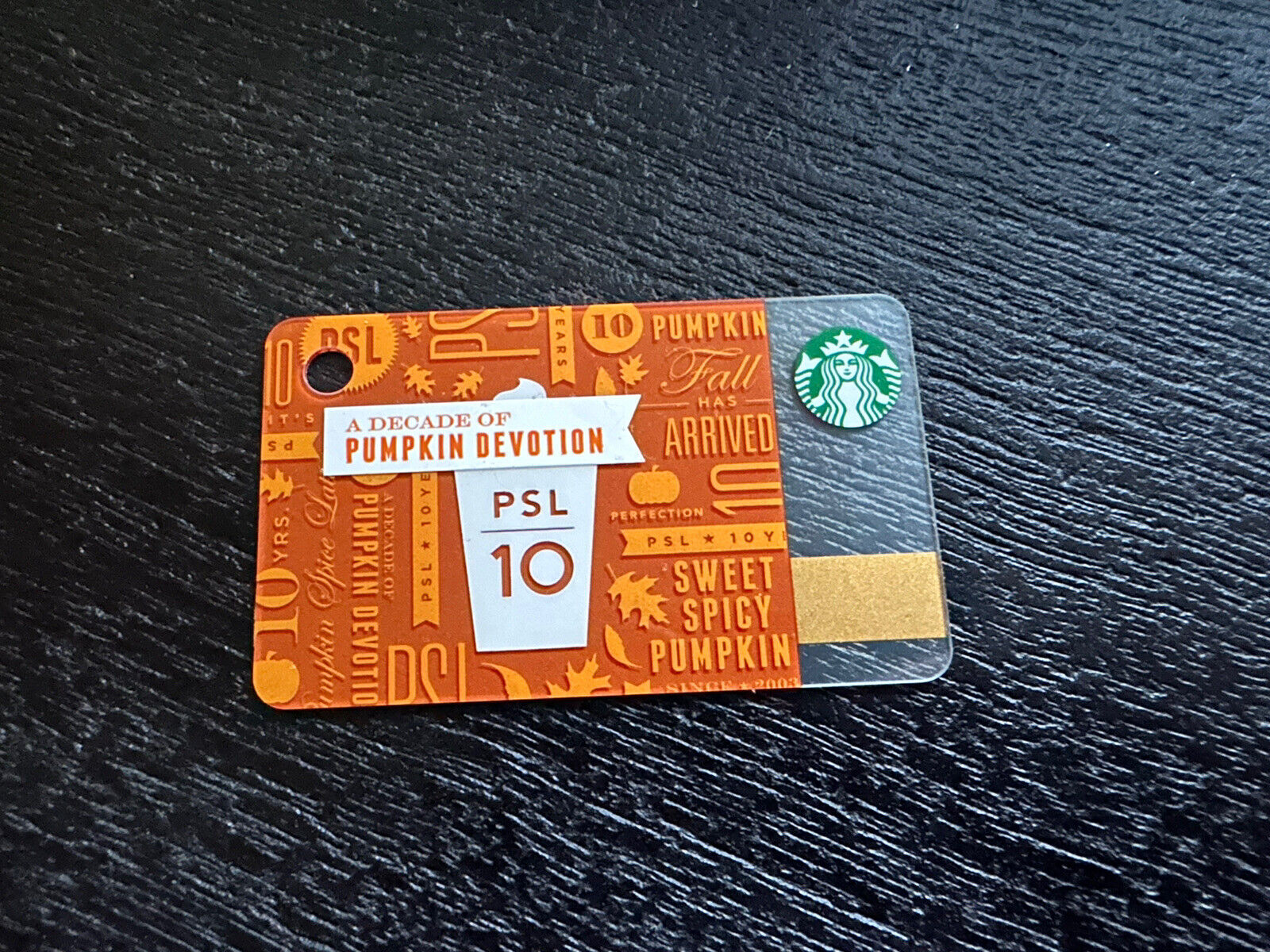Starbucks 2013 PSL Pumpkin Devotion Spice Latte Mini Key Ring Coffee Gift Card