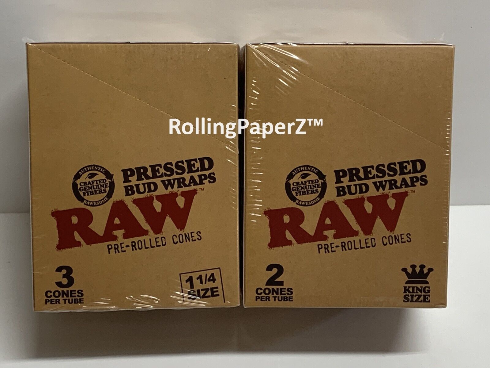 RAW PRESSED BUD PRE-ROLLED CONES -YOU GET BOTH Displays 1 1/4 and King Size READ