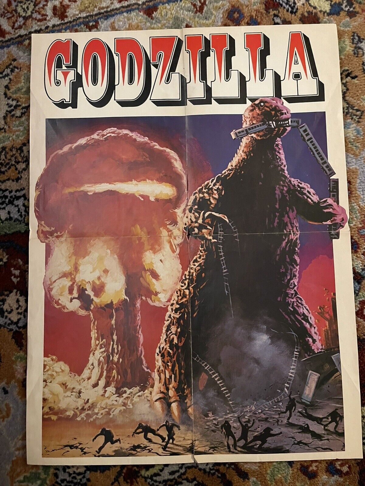 1970 Vintage REAL Original Godzilla Poster 20 X 16” ( Inches )