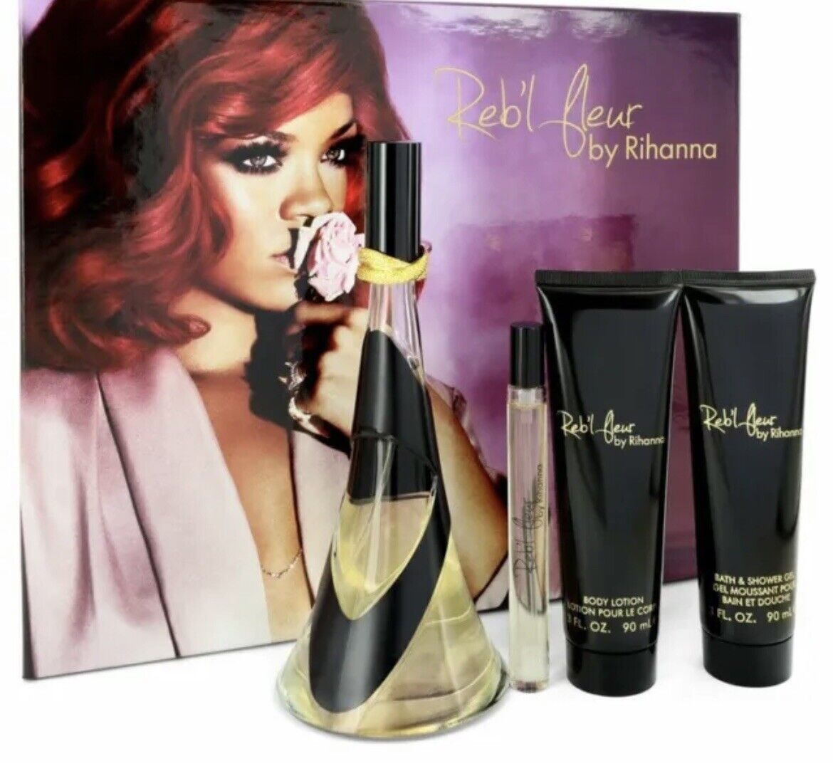 Reb'l Fleur  by Rihanna 3.4 Oz Eau De Parfum Spray EDP GIFT SET