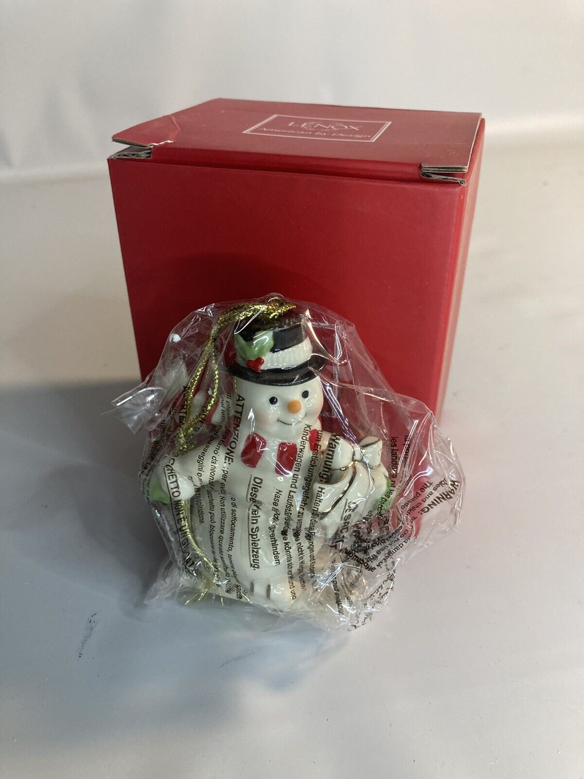 Lenox Very Merry porcelain Christmas snowman ornament