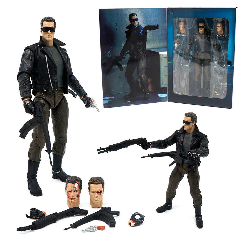 NECA Terminator T-800 Police Station Assault Ultimate 7\'\' Action Figure Doll NIB