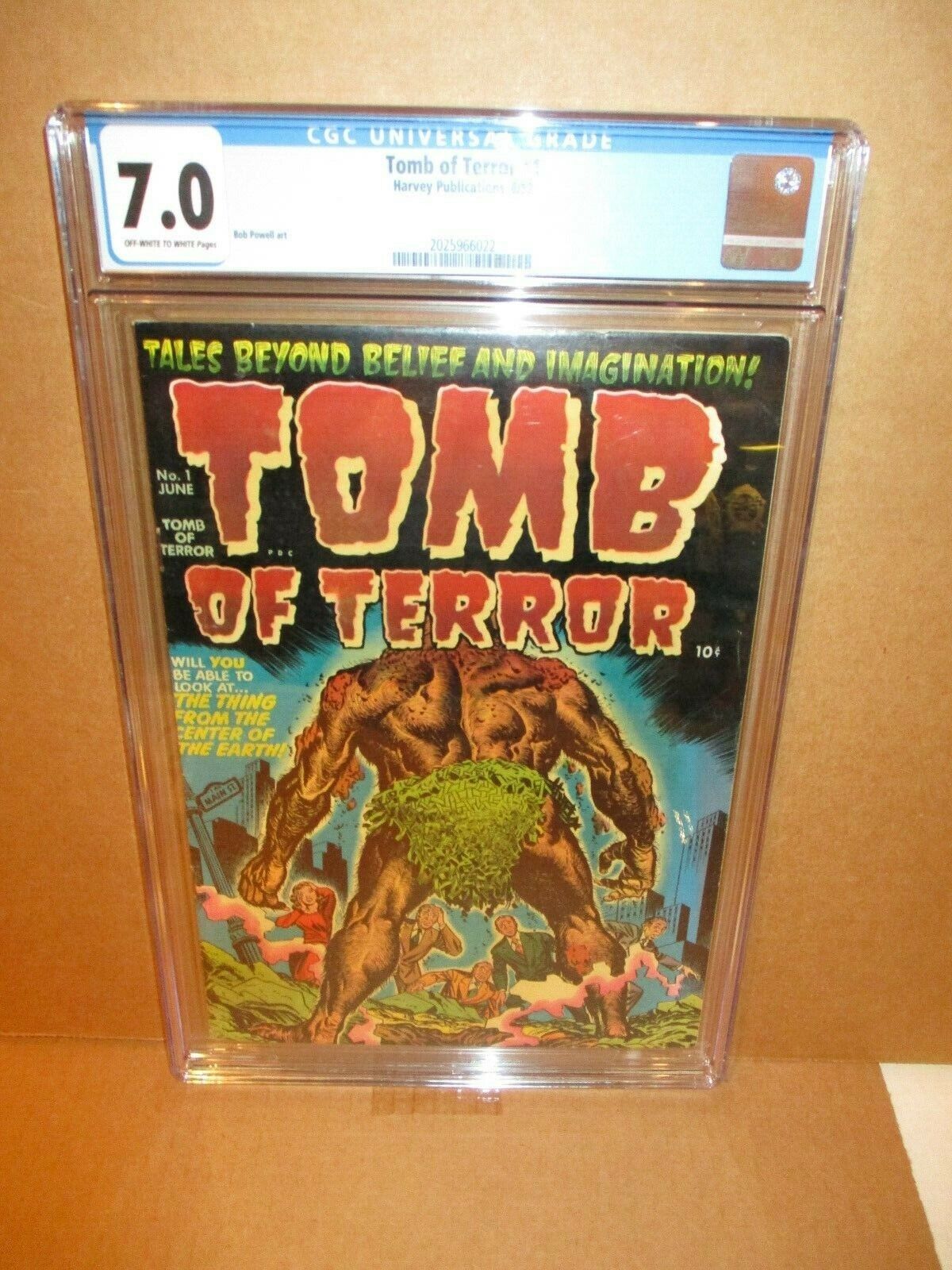 Tomb of Terror 1 CGC 7.0 OW/W Just 3 Sold Finer 1952 Harvey Horror Comic FN/VF