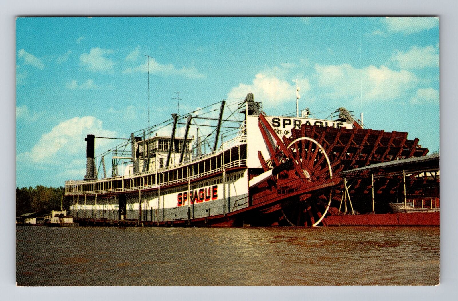 Vicksburg MS-Mississippi, Showboat Sprague, Antique Vintage Souvenir Postcard
