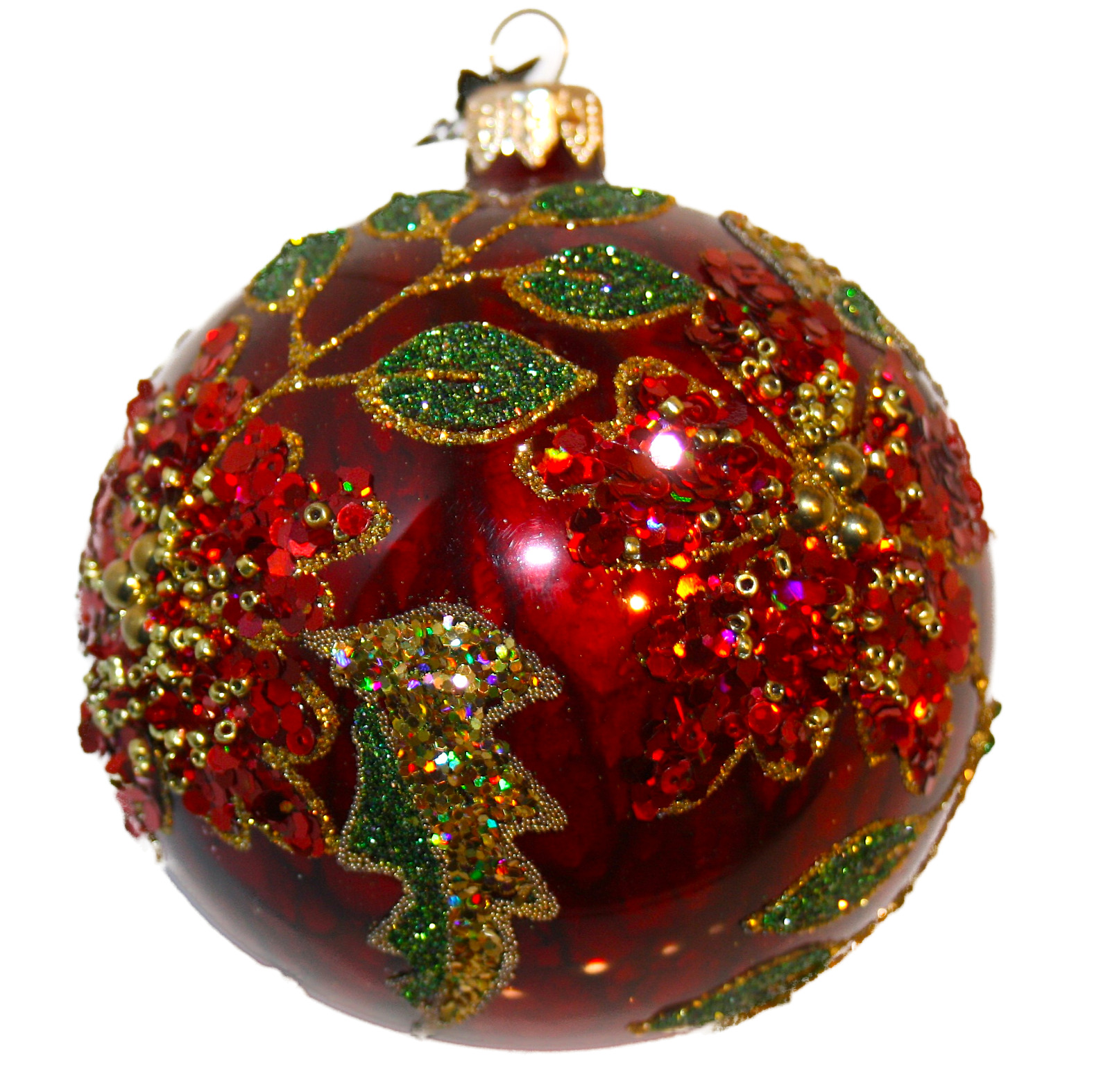 NEIMAN MARCUS Glass Christmas Ornament/Ball Bauble MADE IN POLAND 2022