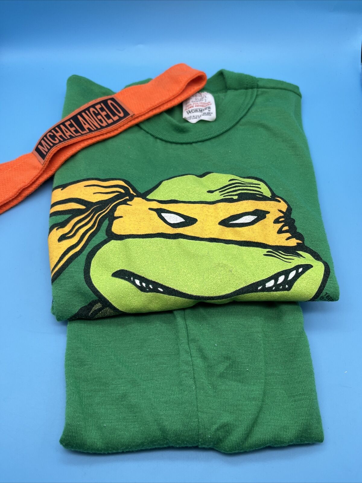 Vintage Teenage Mutant Ninja Turtles Outfit Shorts Shirt 1990 Youth S 8-10 USA