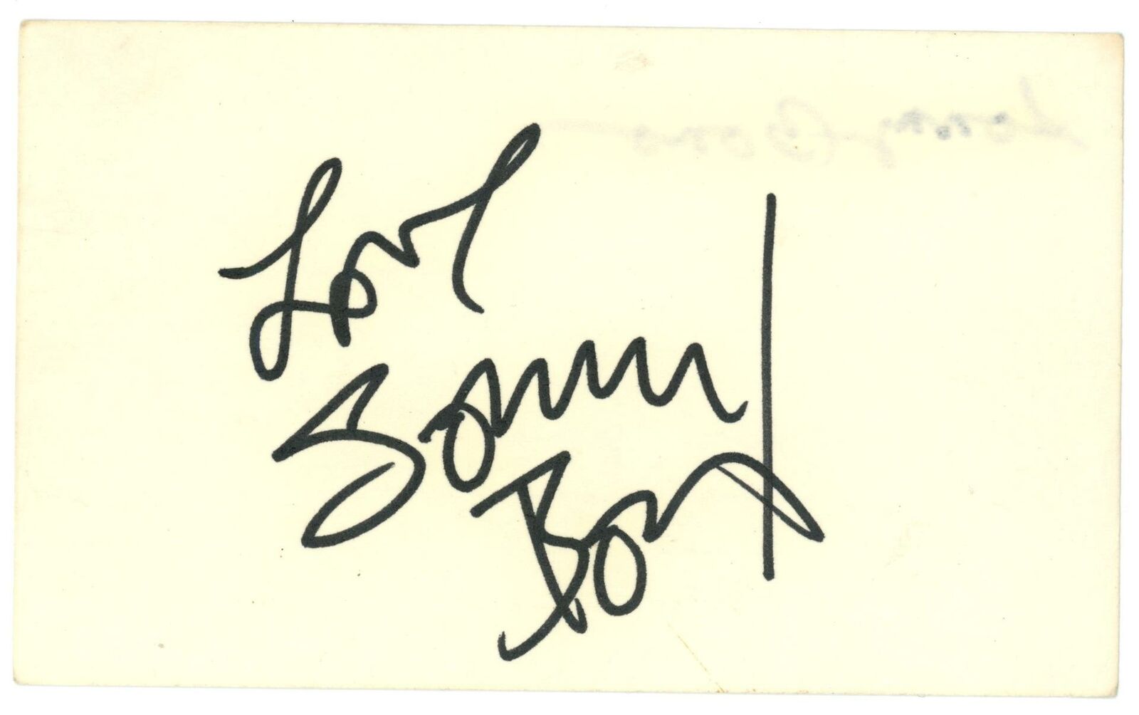 Sonny Bono (d.1998) Signed Autographed 3x5 Index Card JSA COA Sonny & Cher