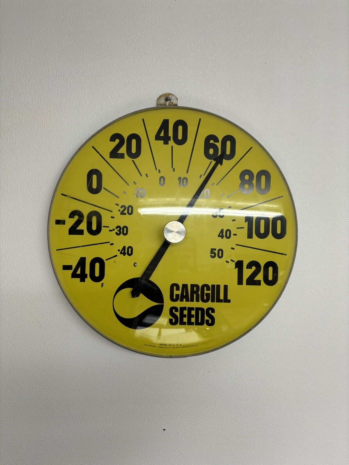 VTG Cargill Seeds Thermometer Yellow