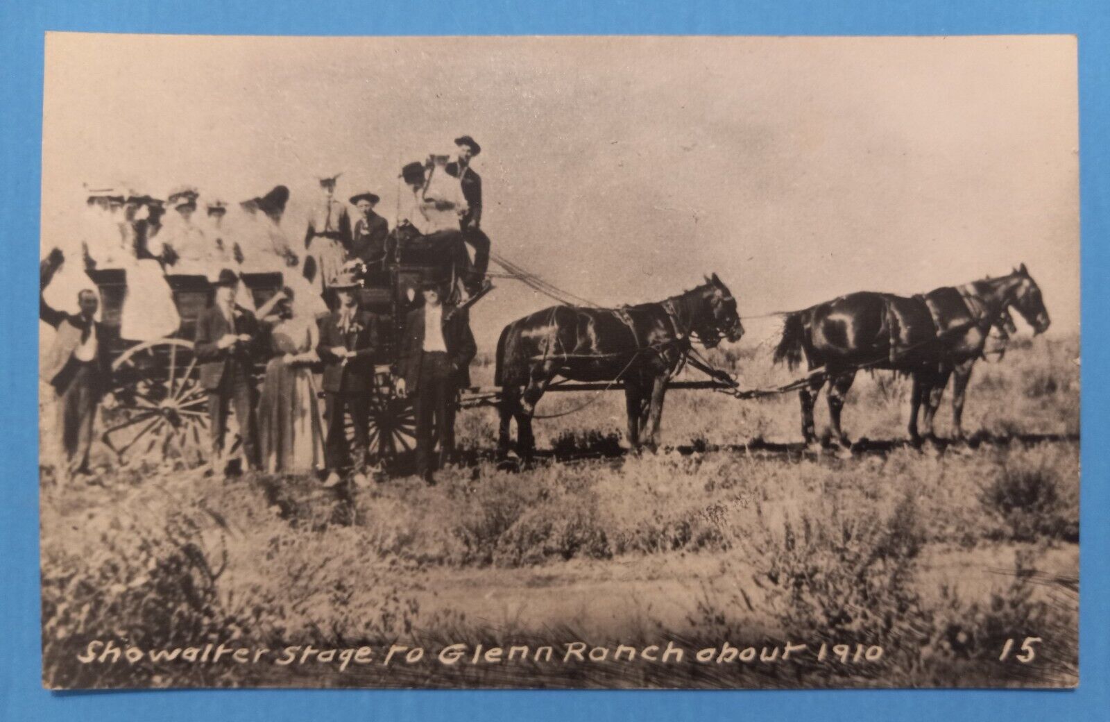 Showalter Stagecoach to Glenn Ranch, California ~Repro RPPC Photo c.1910