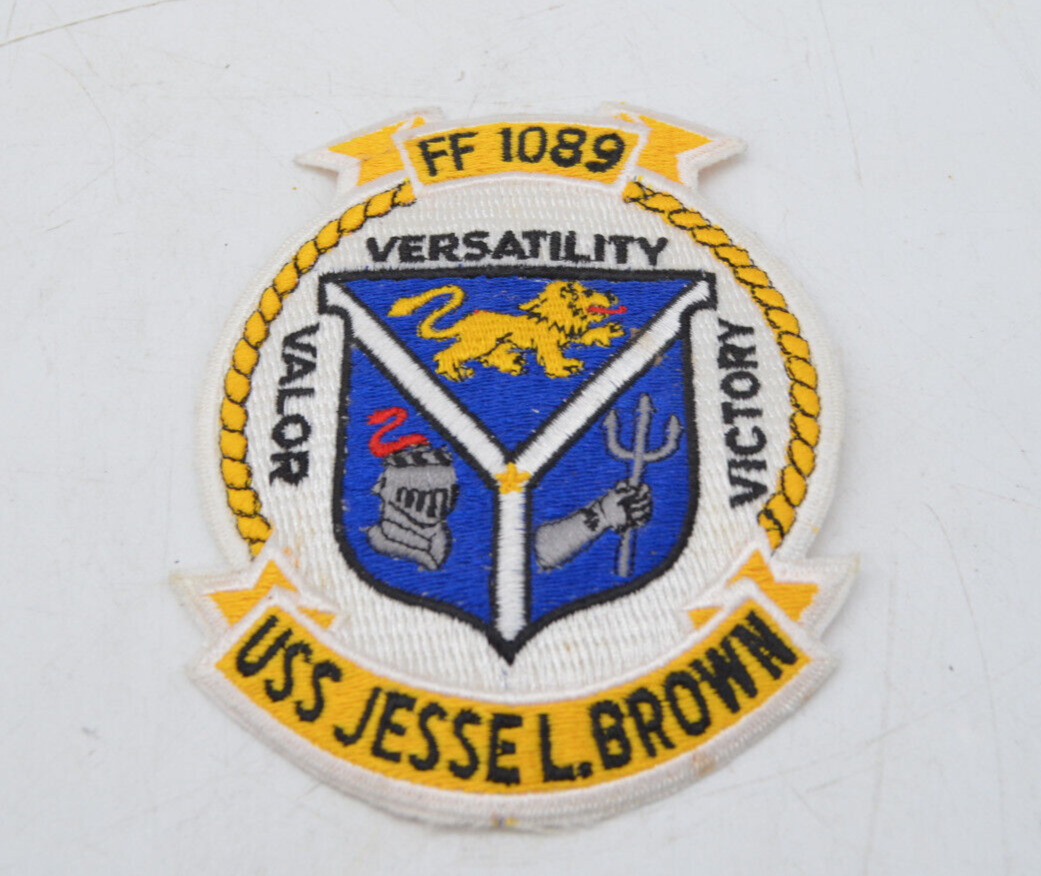 USS Jesse L Brown FF-1089 Patch U.S. Navy  Valor Versatility Victory
