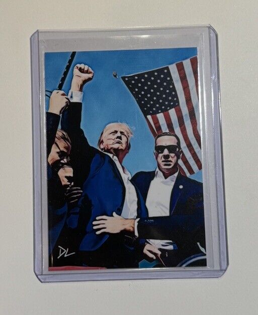 Donald Trump Limited Edition Artist Signed “Assassination Attempt” Card 2/10