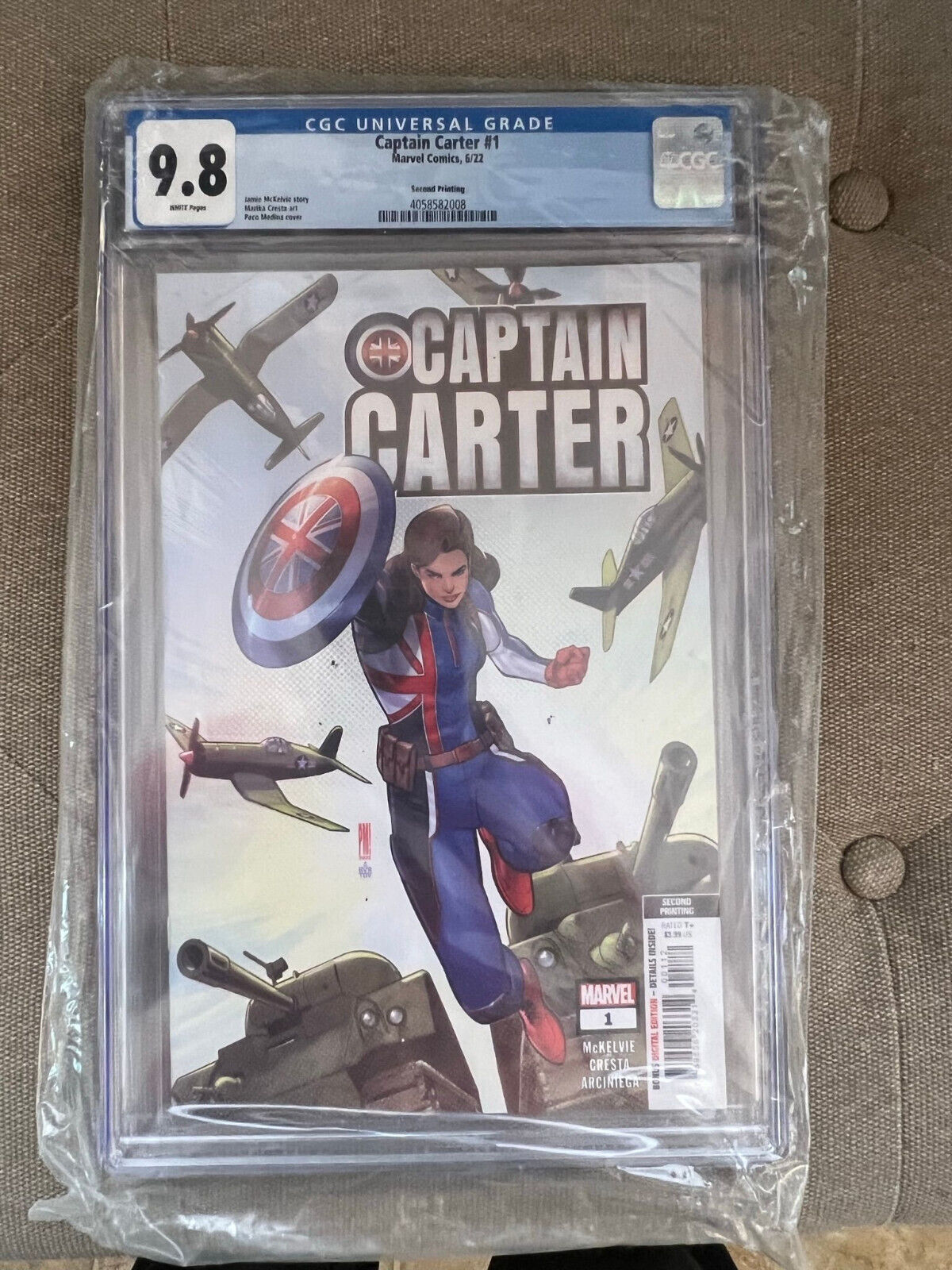 Captain Carter #1 Second Print Cover (2022) CGC 9.8