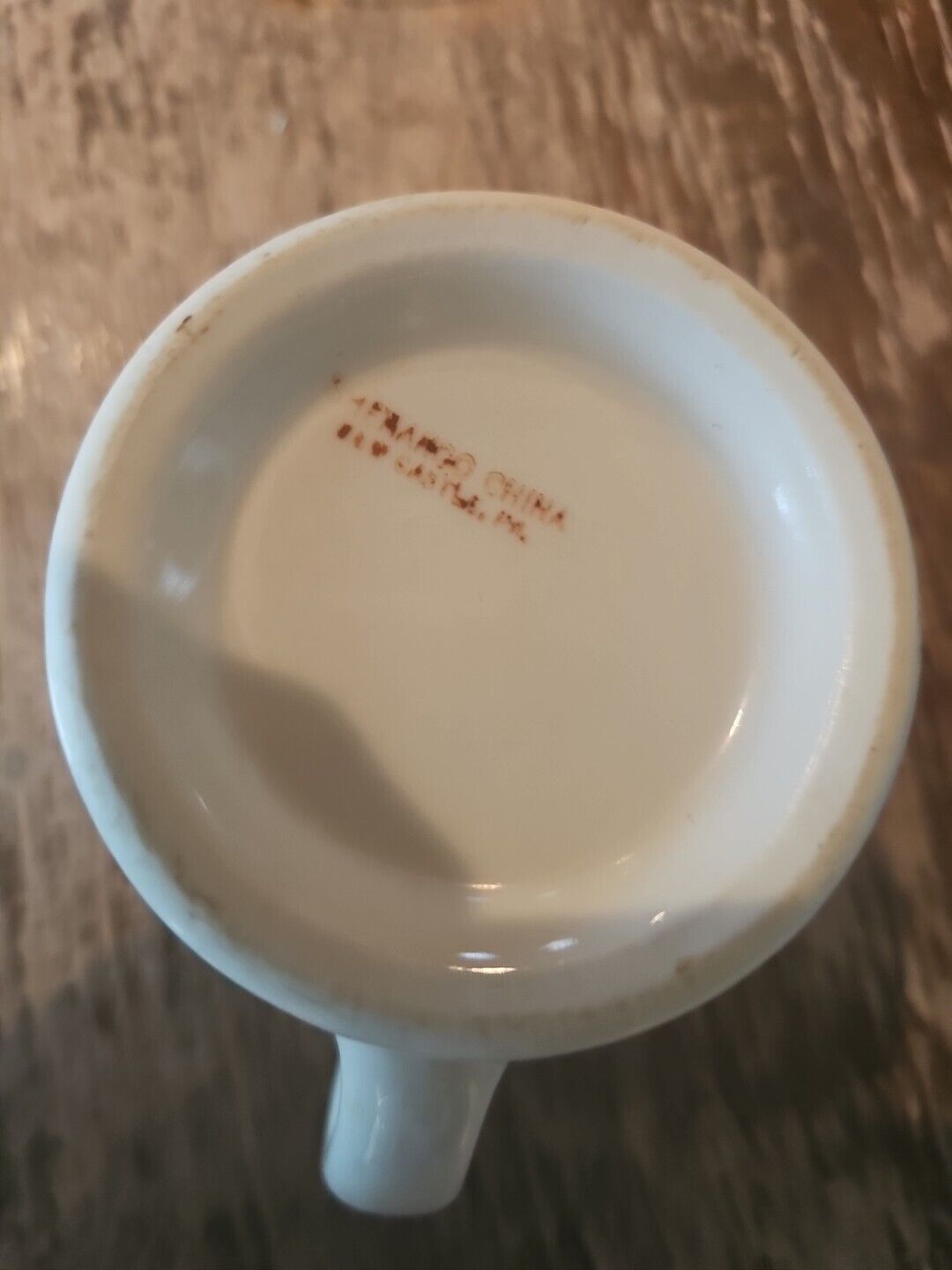 Vtg Restaurant Ware Mug Diner Shenango China White  Coffee Cup Heavy