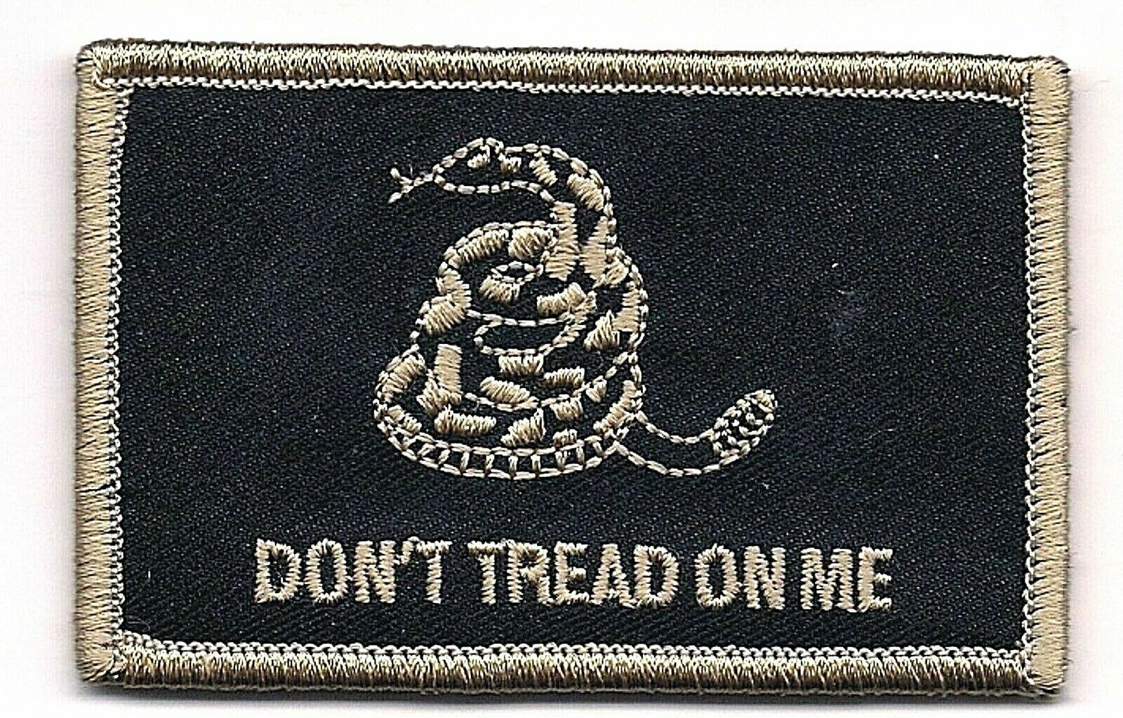 Tan Black Gadsden Don\'t Tread On Me Snake Patch Fits For VELCRO® BRAND Loop Fast