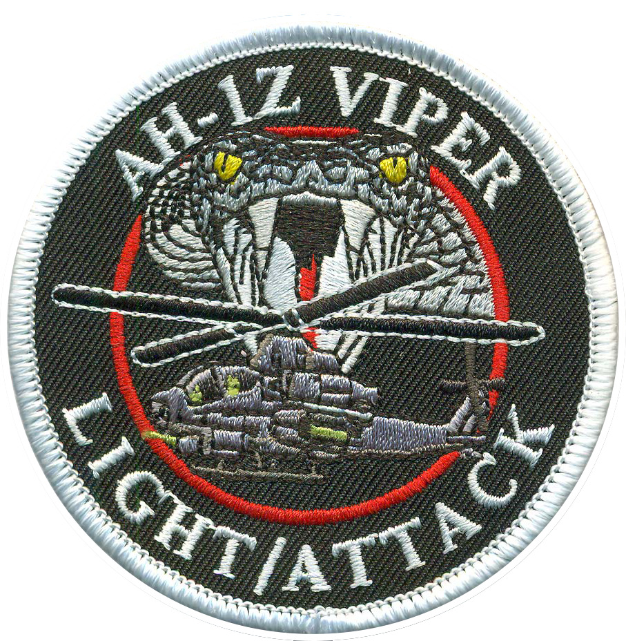 MARINE CORPS AH-1Z VIPER LIGHT ATTACK HELICOPTER SQUAD EMBROIDERED JACKET PATCH