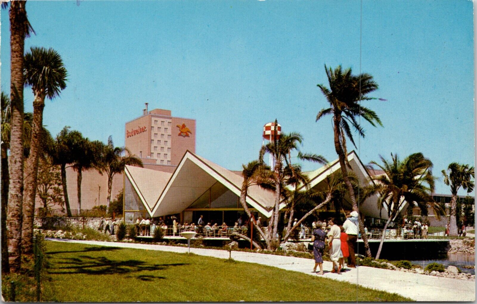 Budweiser Brewery Hospitality House Tampa Florida Vintage Postcard spc2