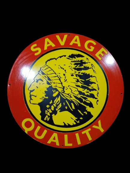 Porcelain Savage Quality Motor Oil Enamel Metal Sign Size 20