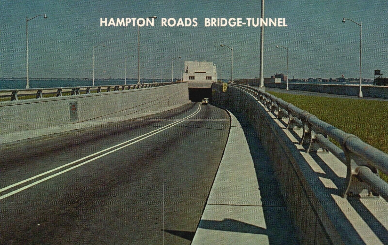Postcard VA Hampton Roads Bridge Tunnel Virginia Chrome Vintage PC G9347