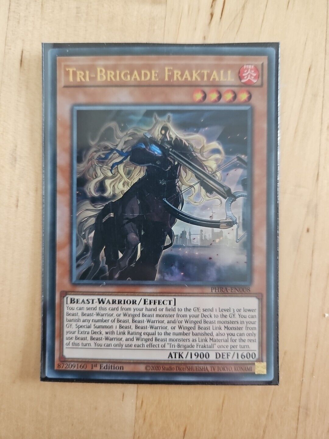 YUGIOH Tri-Brigade Fraktall PHRA-EN008 Ultra Rare Card 1st Edition NM-MINT