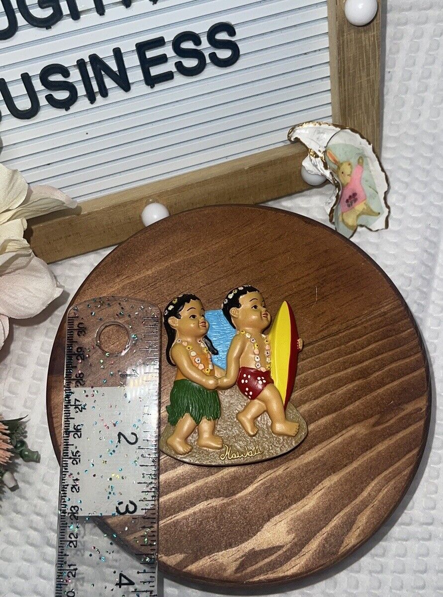 Vintage Hawaii USA Tourism Travel Souvenir 3D Resin Fridge Magnet Craft