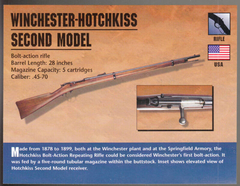 WINCHESTER-HOTCHKISS SECOND MODEL RIFLE Atlas Gun Classic Firearm PHOTO CARD