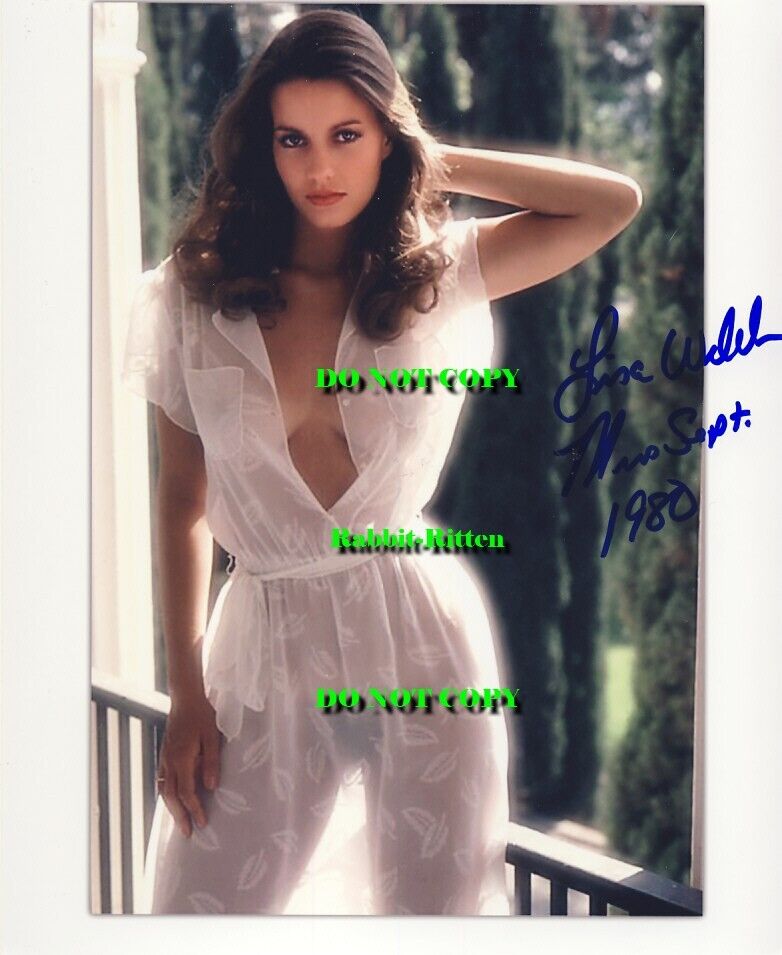 Playboy 9/80 Playmate Lisa Welch signed 8 x 10 sheer dress 8 x 10