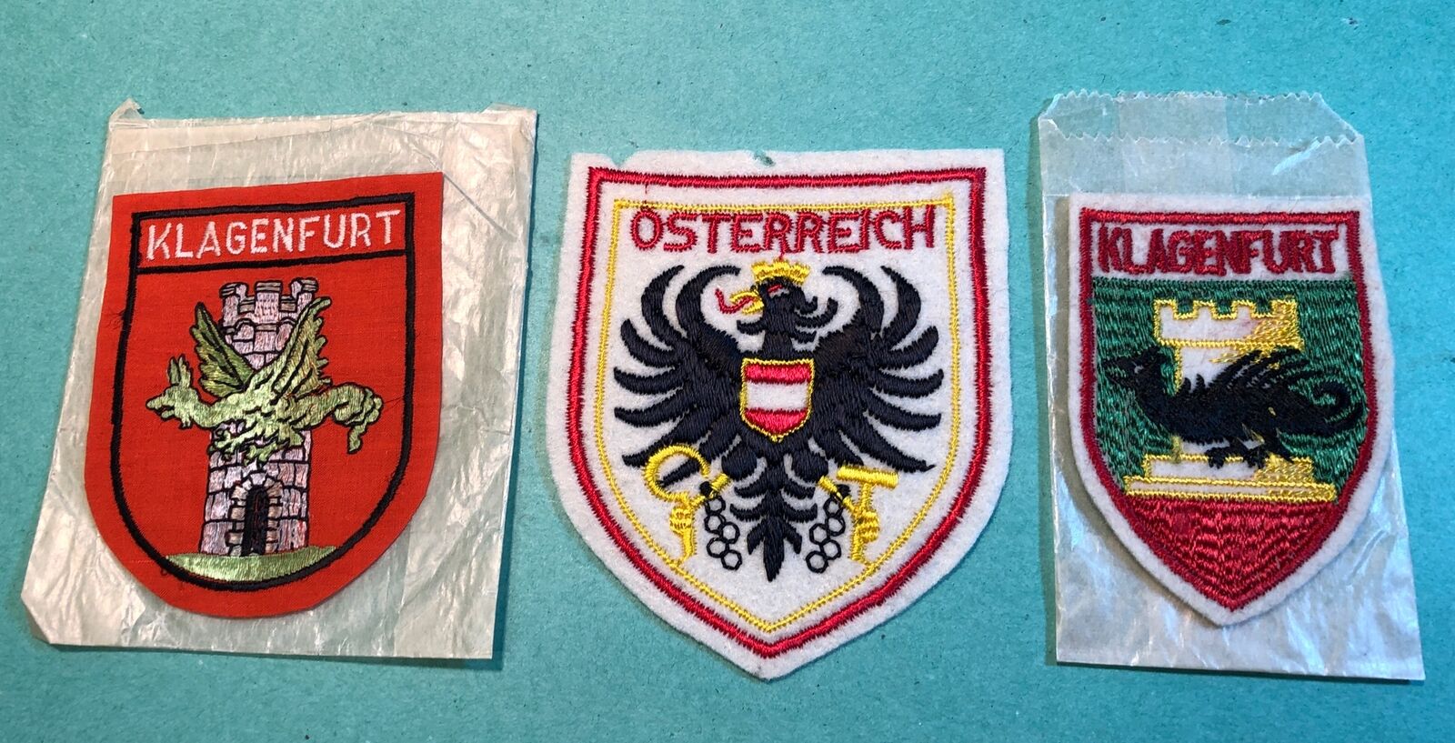 AUSTRIA & 2 KLAGENFURT Vintage Patches