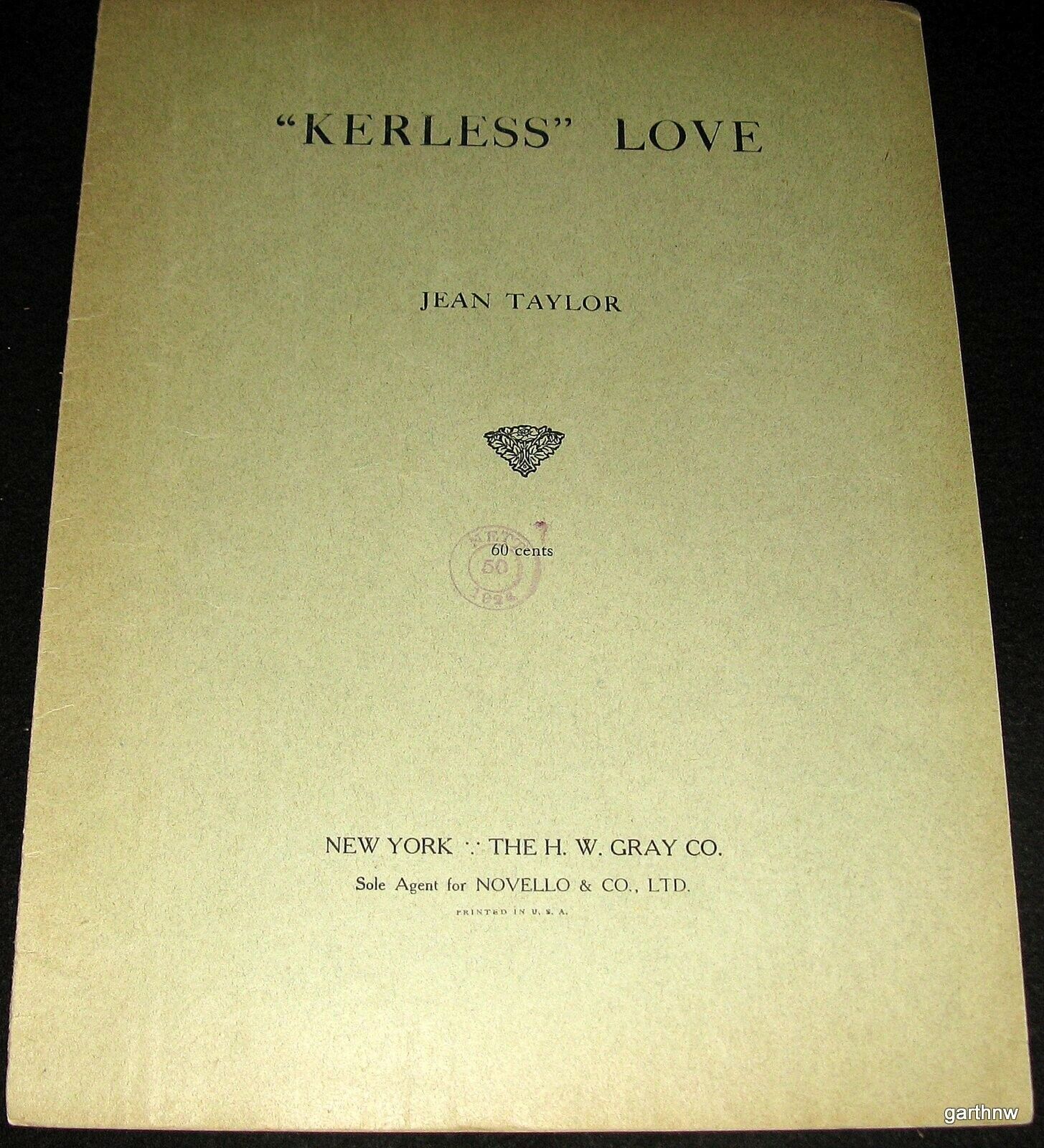 KERLESS LOVE (CARELESS) 1923 SONG MUSIC SHEET BLACK HISTORY JEAN TAYLOR