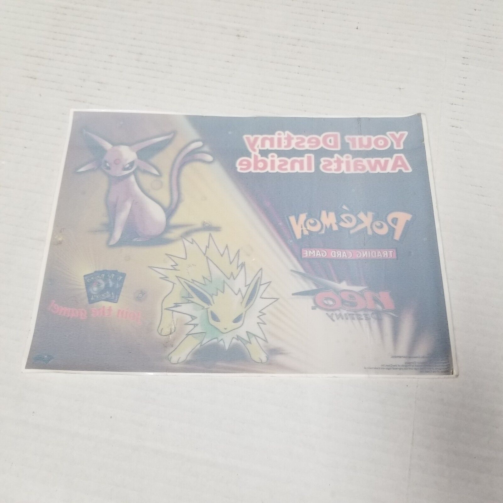 Vintage Pokemon Neo Destiny Window Cling Store Promo Display Sticker NEW 