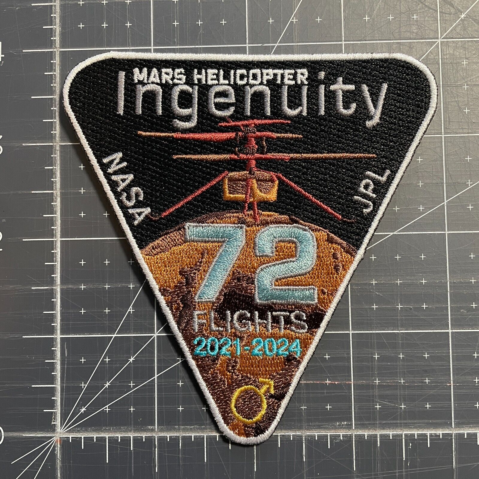 NASA JPL Ingenuity Mars Helicopter 72 Flight Commemorative Patches
