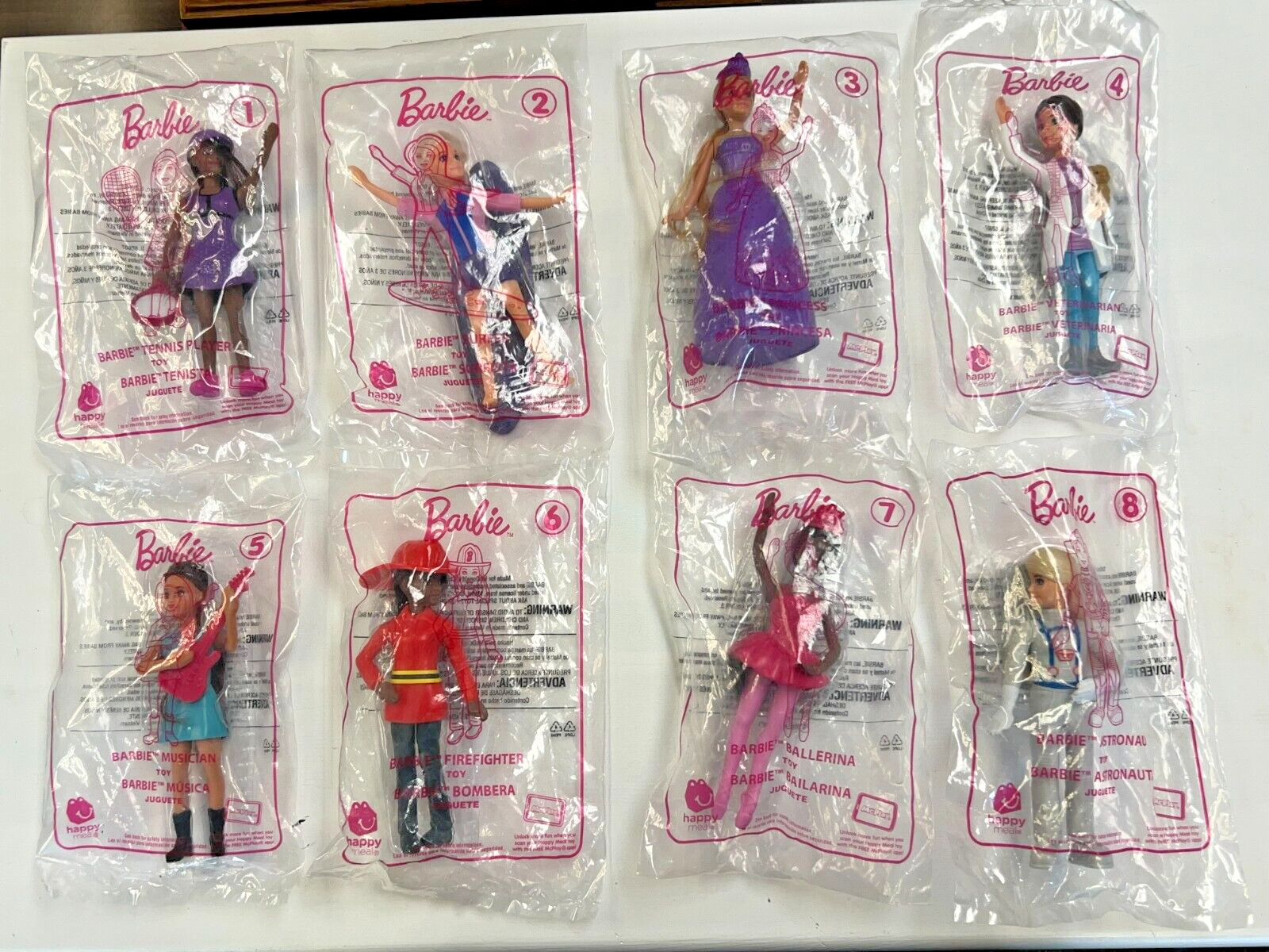 McDonald’s Happy Meal 2019 Barbie Complete Set of 8, SEALED