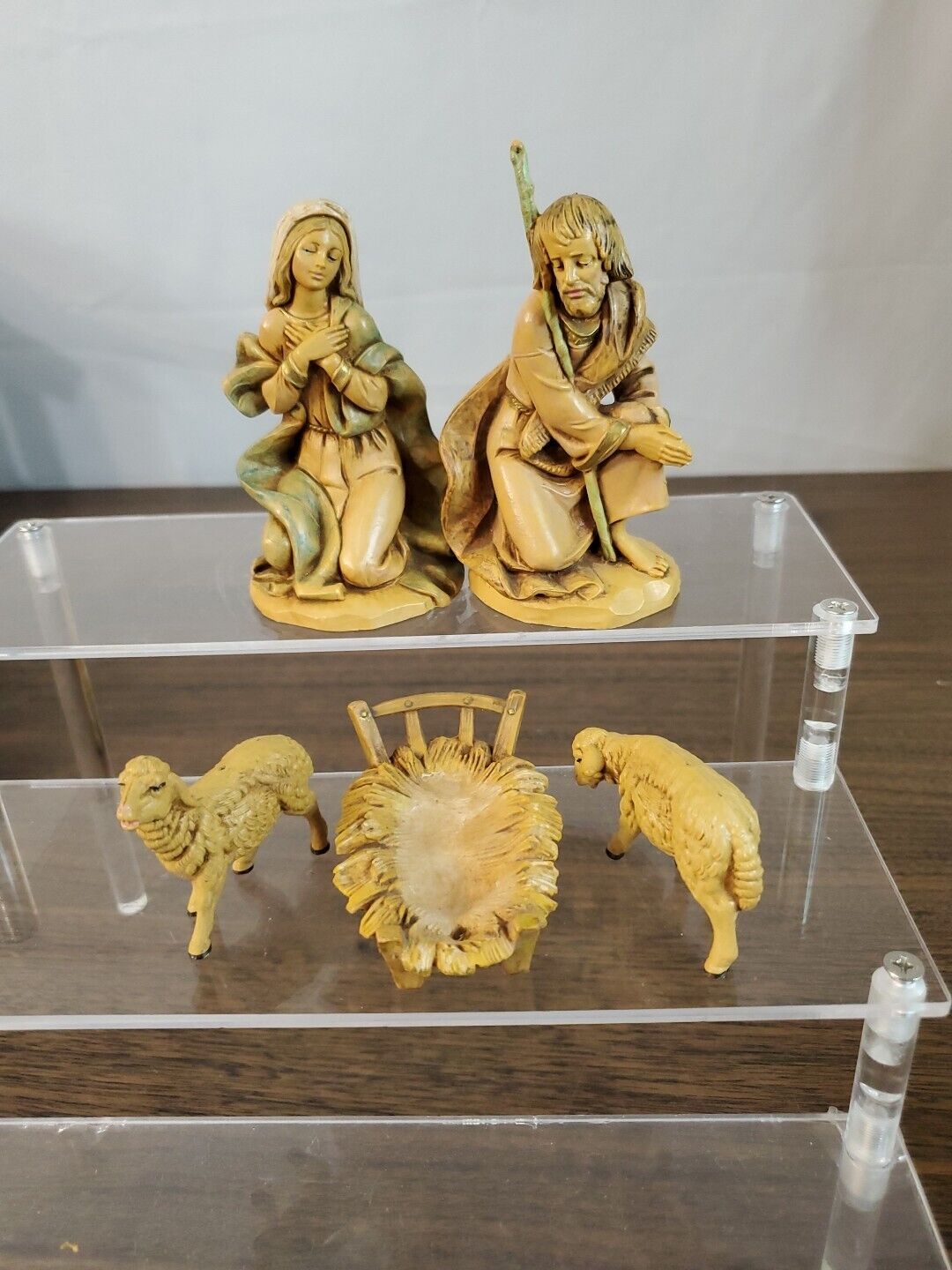 Vintage Fontanini Nativity Figures Virgin Mary Joseph Dep Italy Simonetti 3-4”